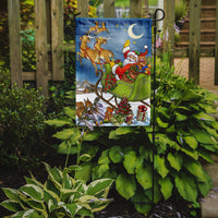 Christmas Santa taking Off Flag Garden Size APH4570GF