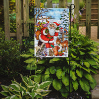 Christmas Santa Forrest Friends Flag Garden Size APH4571GF