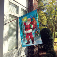 Christmas Santa Rining the Bell Flag Canvas House Size APH5001CHF