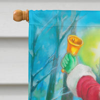 Christmas Santa Rining the Bell Flag Canvas House Size APH5001CHF
