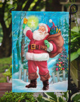 Christmas Santa Rining the Bell Flag Garden Size APH5001GF