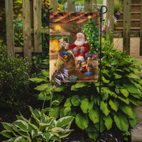 Christmas Santa Claus Unloading Toys Flag Garden Size APH5793GF
