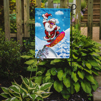 Christmas Santa Claus Snowboarding Flag Garden Size APH6388GF