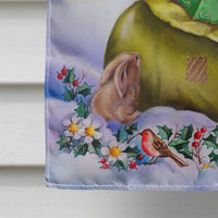 Christmas Santa Claus with Rabbits Flag Canvas House Size APH6556CHF