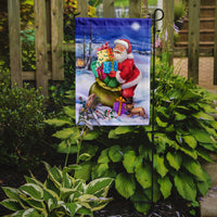 Christmas Santa Claus with Rabbits Flag Garden Size APH6556GF