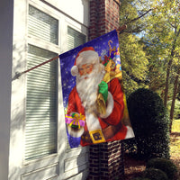 Christmas Santa Claus Ready to Work Flag Canvas House Size APH7595CHF