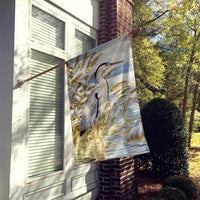 Blue Heron in the water Flag Canvas House Size ASA2058CHF