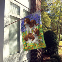 Welsh Springer Spaniel Pups Flag Canvas House Size ASA2116CHF