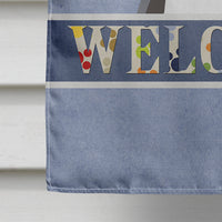 Boston Terrier Welcome Flag Canvas House Size BB1389CHF