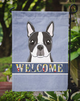 Boston Terrier Welcome Flag Garden Size BB1389GF