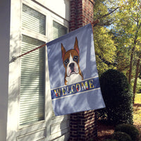 Boxer Welcome Flag Canvas House Size BB1409CHF
