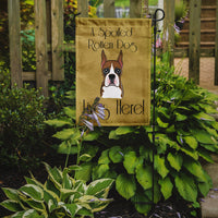 Boxer Spoiled Dog Lives Here Flag Garden Size BB1471GF