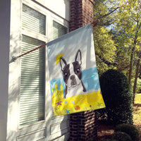 Boston Terrier Summer Beach Flag Canvas House Size BB2071CHF