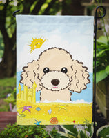 Buff Poodle Summer Beach Flag Garden Size BB2126GF