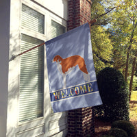 Borzoi Russian Greyhound Welcome Flag Canvas House Size BB5503CHF