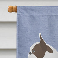 Boston Terrier Welcome Flag Canvas House Size BB5548CHF
