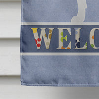 Boston Terrier Welcome Flag Canvas House Size BB5548CHF