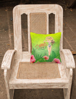 Summer Time Lady in Swimsuit Fabric Decorative Pillow BB7455PW1818