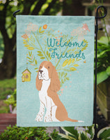 Welcome Friends Gold Springer Spaniel Flag Garden Size BB7620GF