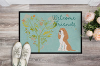 Welcome Friends Gold Springer Spaniel Indoor or Outdoor Mat 18x27 BB7620MAT