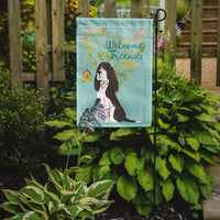 Welcome Friends Brown Springer Spaniel Flag Garden Size BB7622GF