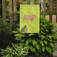 Charolais Cow Green Flag Garden Size