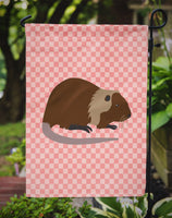 Coypu Nutria River Rat Pink Check Flag Garden Size