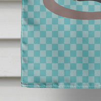 Coypu Nutria River Rat Blue Check Flag Canvas House Size BB8053CHF
