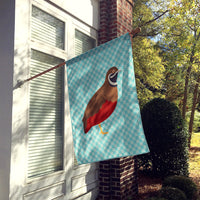 Chinese Painted or King Quail Blue Check Flag Canvas House Size BB8130CHF