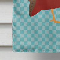 Chinese Painted or King Quail Blue Check Flag Canvas House Size BB8130CHF