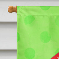 Crab Green Polkadot Flag Canvas House Size BB8265CHF