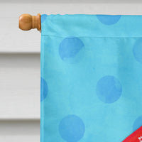 Crab Blue Polkadot Flag Canvas House Size BB8266CHF