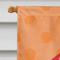 Crab Orange Polkadot Flag Canvas House Size BB8268CHF