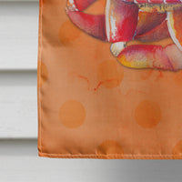 Crab Orange Polkadot Flag Canvas House Size BB8268CHF
