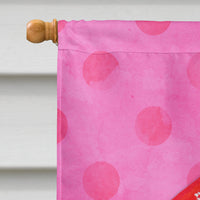 Crab Pink Polkadot Flag Canvas House Size BB8269CHF