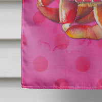 Crab Pink Polkadot Flag Canvas House Size BB8269CHF