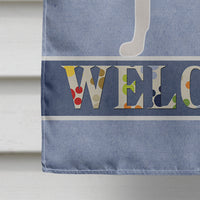 Brazilian Terrier Welcome Flag Canvas House Size BB8315CHF