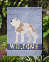 American Bulldog Welcome Flag Garden Size BB8348GF