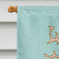 Coral Welcome Flag Canvas House Size BB8583CHF