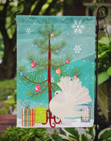 Silver Fantail Pigeon Christmas Flag Garden Size BB9317GF