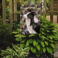 Border Collie Pine Cones Flag Garden Size BB9583GF