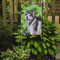 Alaskan Malamute St Patrick's Flag Garden Size BB9812GF