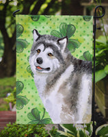 Alaskan Malamute St Patrick's Flag Garden Size BB9812GF