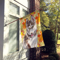 Siberian Husky Grey Fall Flag Canvas House Size BB9957CHF