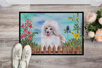 Medium White Poodle Spring Indoor or Outdoor Mat 18x27 CK1245MAT