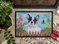 French Bulldog Black White Spring Indoor or Outdoor Mat 18x27 CK1272MAT