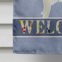 Borzoi Welcome Flag Canvas House Size CK3583CHF