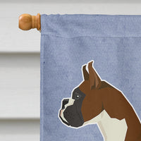 Boxer Welcome Flag Canvas House Size CK3585CHF