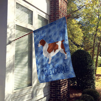 Welsh Springer Spaniel Welcome Flag Canvas House Size CK6127CHF
