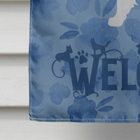 Welsh Springer Spaniel Welcome Flag Canvas House Size CK6127CHF